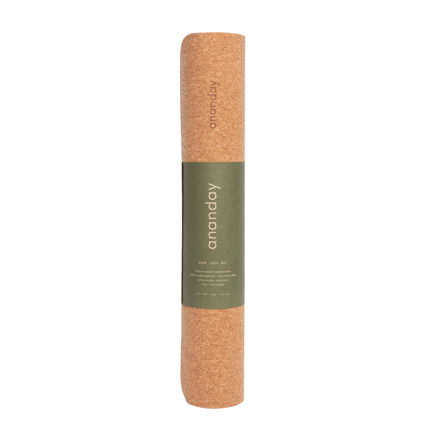 Ananday Cork Yoga Mat | Premium Grip & Support